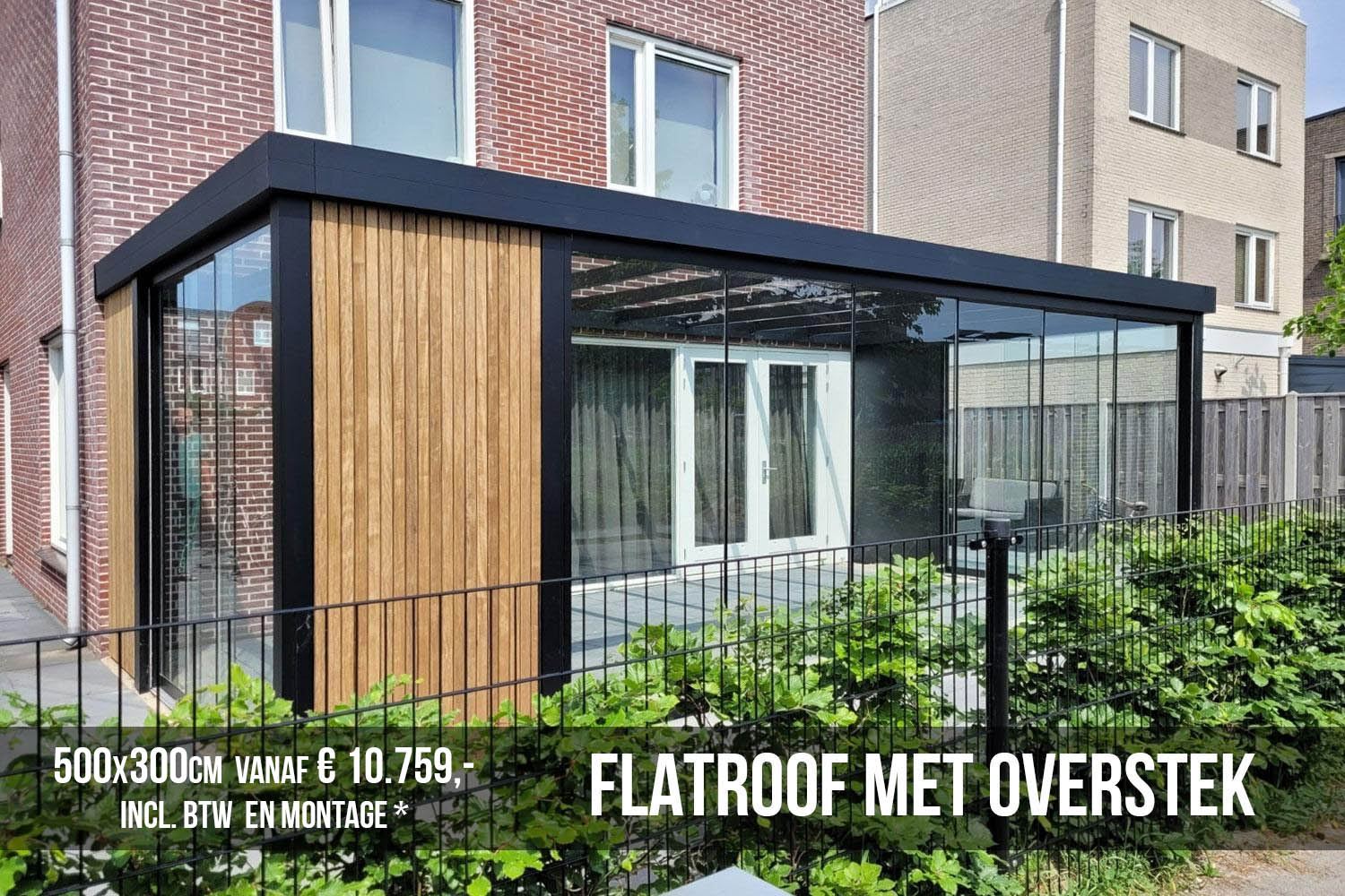 flatroof met overstek