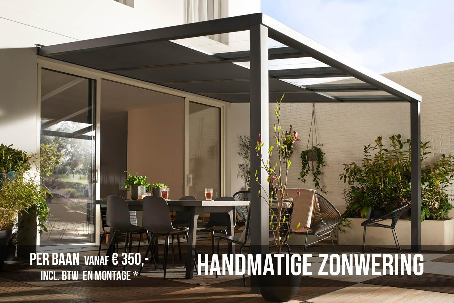 handmatige onderdak zonwering